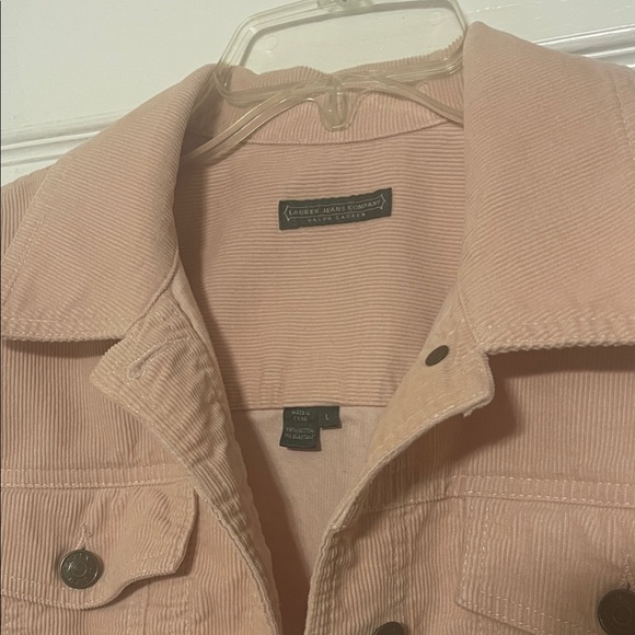 Ralph Lauren Light Pink Corduroy Jean Jacket - Picture 2 of 8